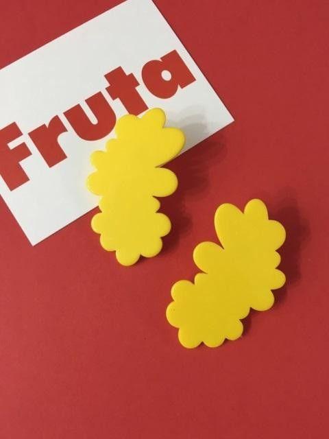 Red and Yellow Cloud Logo - FRUTA Yellow Cloud Earrings │Curated Collections of Global ...