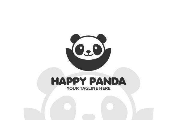 Panda Logo - Happy Panda Logo | Codester