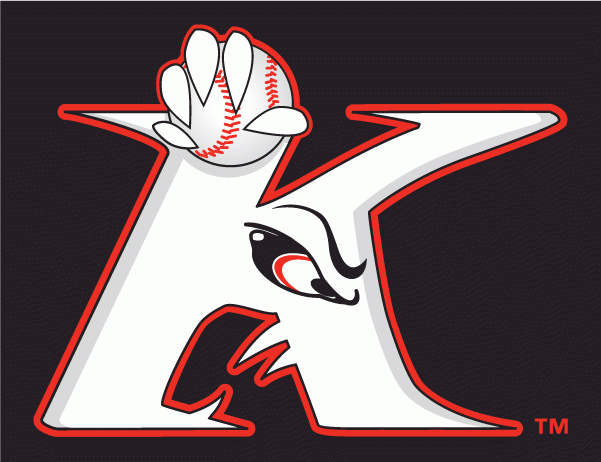 White with a Red K Logo - Kannapolis Intimidators Cap Logo Atlantic League SAL
