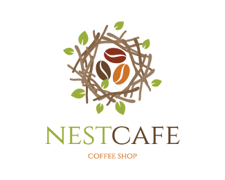 Nest Logo - Nest Cafe coffee shop Designed by dalia | BrandCrowd