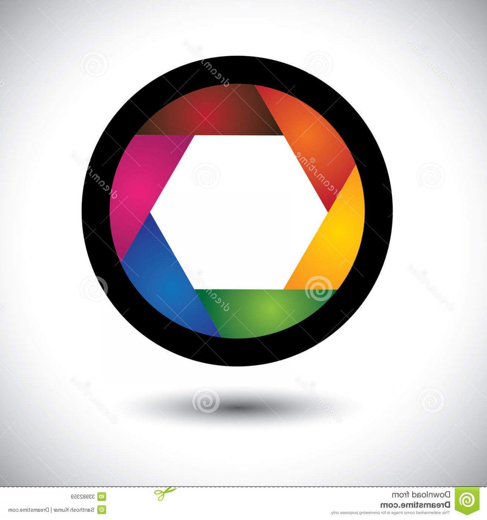 Colorful Camera Shutter Logo - Royalty Free Stock Image Abstract Colorful Camera Shutter Aperture