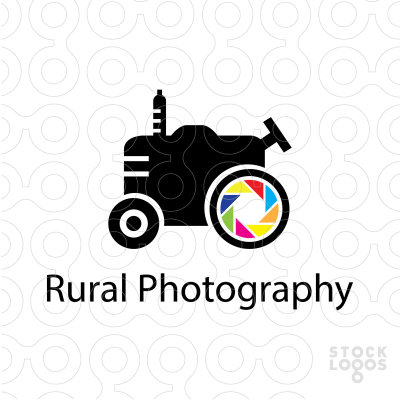 Colorful Camera Shutter Logo - Logo is created with a tractor and with colorful camera shutter ...