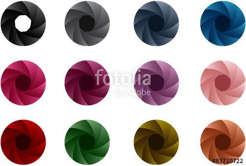 Colorful Camera Shutter Logo - Colorful camera shutter vector on white background