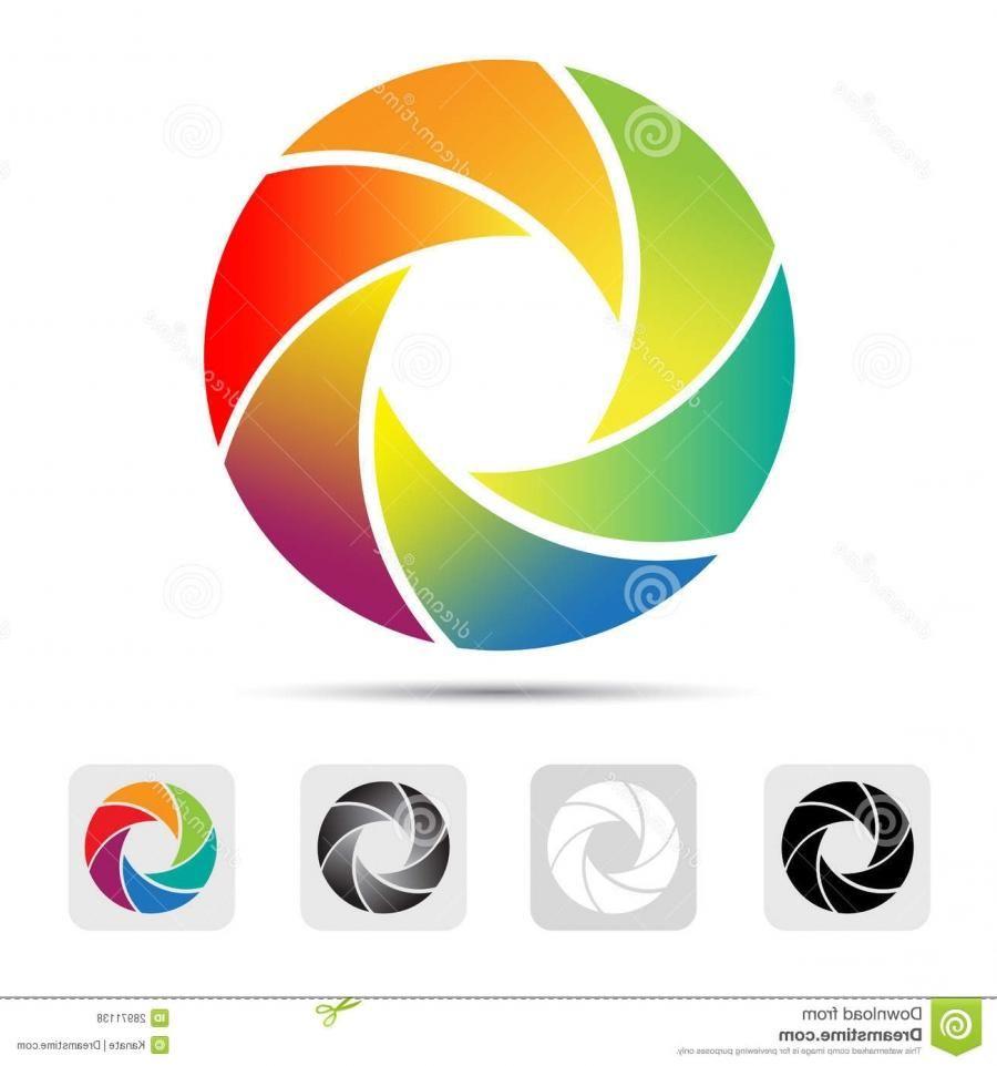 Colorful Camera Shutter Logo - Stock shutter photo