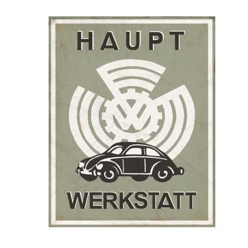 Old Volkswagon Logo - Volkswagen 1939 Logo Tin Sign | Mainly Nostalgic | Retro Tin Signs ...
