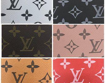 Louis Vuitton Leather Logo - Louis vuitton fabric | Etsy