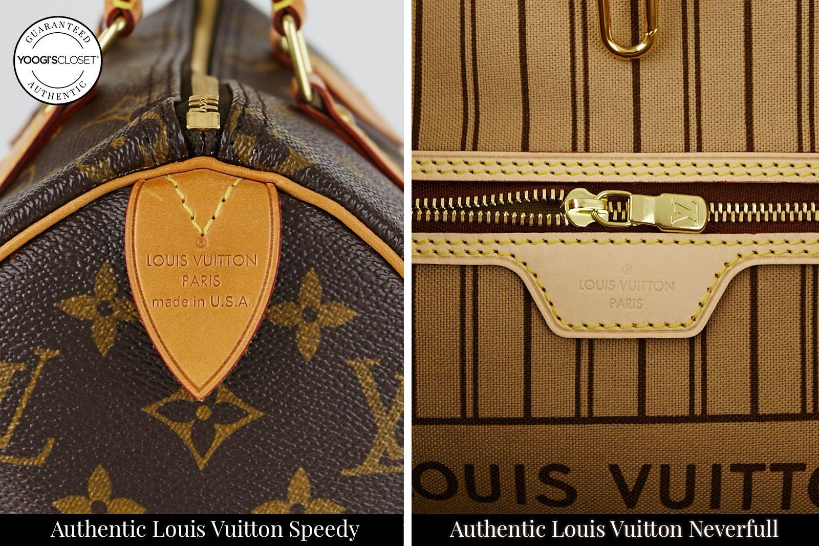 Louis Vuitton Leather Logo - Tips For Authenticating Louis Vuitton's Closet Blog