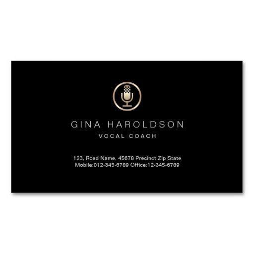 Gold Vocal Logo - Gold Microphone Icon Vocal Coach Business Card. I love this design