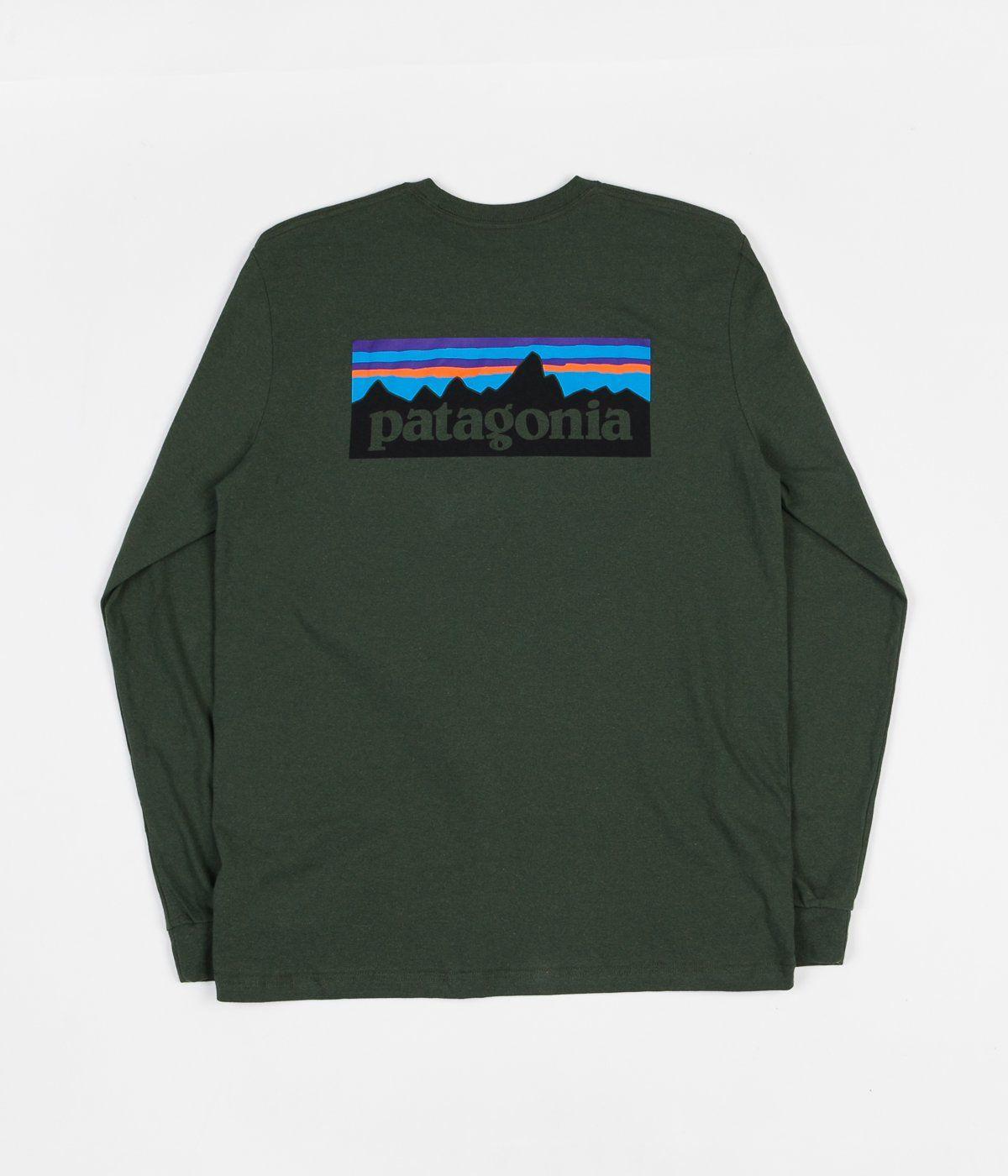 Long P Logo - Patagonia P-6 Logo Responsibili-Tee Long Sleeve T-Shirt - Nomad ...