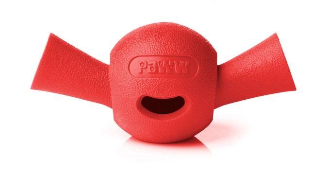 Ribbon Red Blue Orange Sphere Logo - Smart Fetch Treat Toys From Paww It's A Whole New Ballgame! By Paww