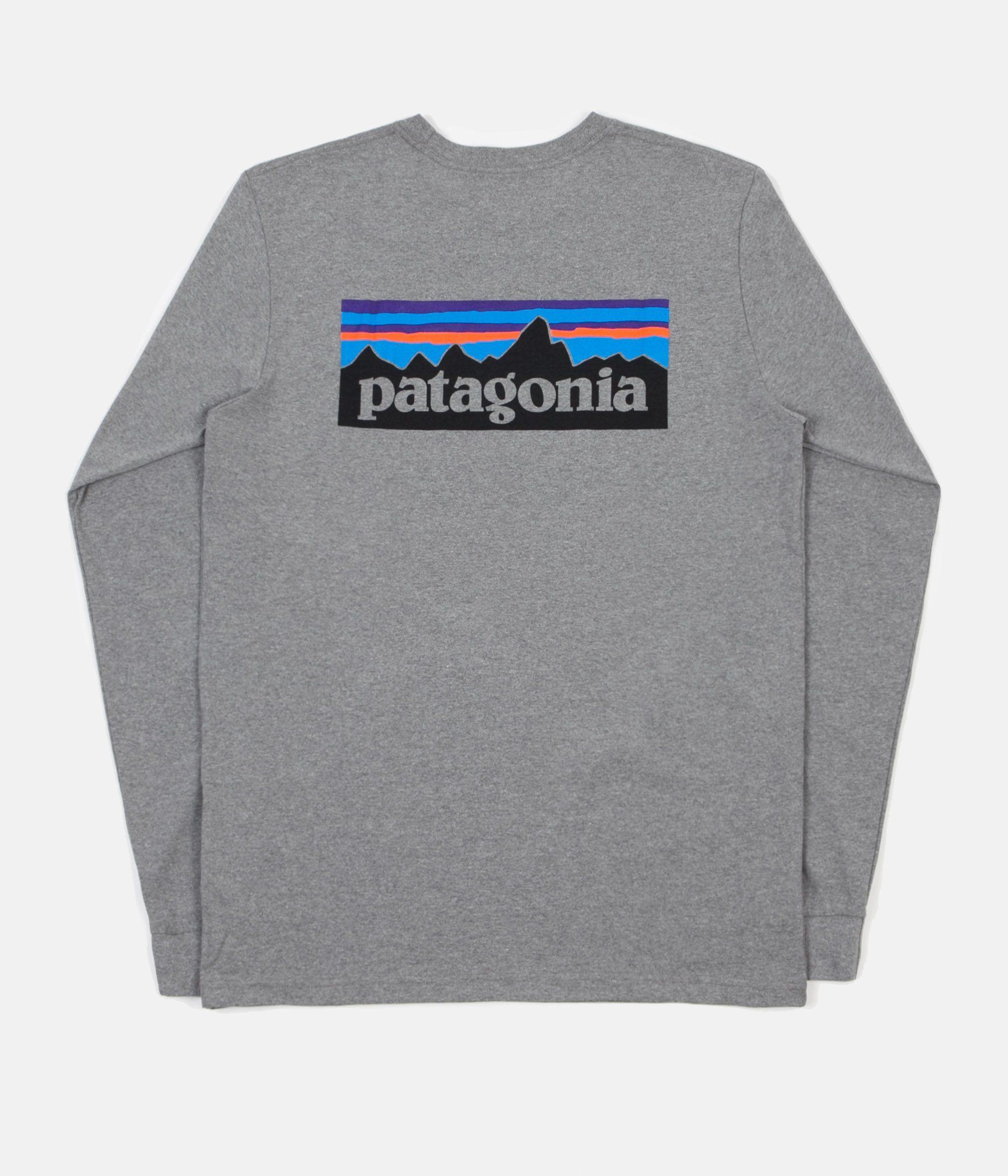 Long P Logo - Patagonia P 6 Logo Responsibili Tee Long Sleeve T Shirt
