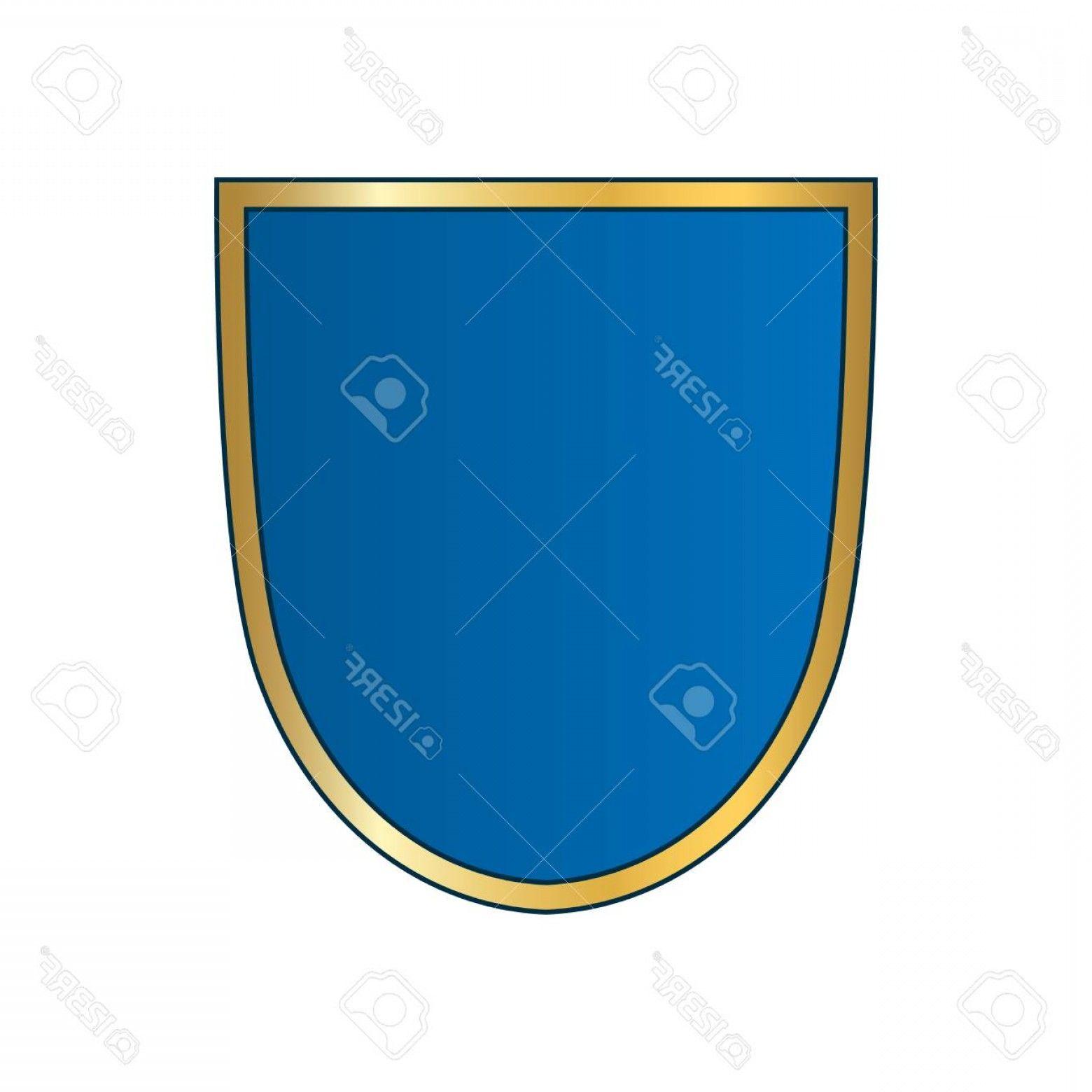 Gold and Blue Circle Logo - Photostock Vector Gold Blue Shield Shape Icon Bright Logo Emblem ...