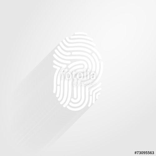 Long P Logo - Letter P logo icon fingerprint style and long shadow Stock image