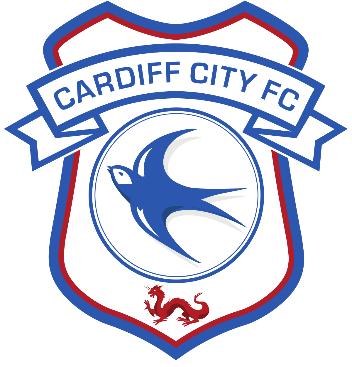 Blue and White Football Logo - Cardiff City F.C.