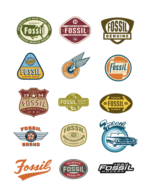 Fossil Logo - Vintage Fossil logos | Design | Logo design, Logos, Typography logo