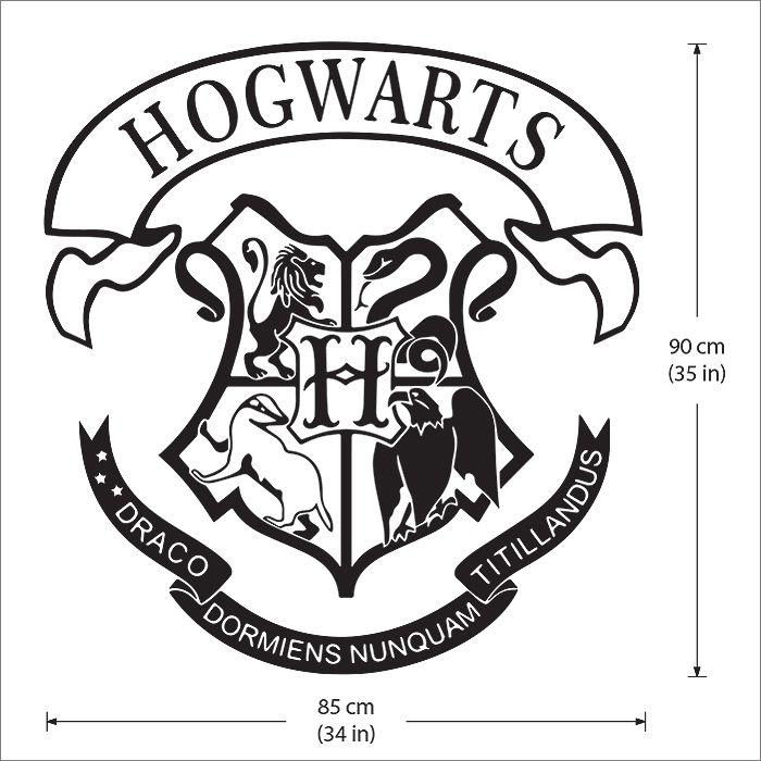 Harry Potter School Logo - Hogwarts School Logo Harry Potter Vinyl Wall Art Decal