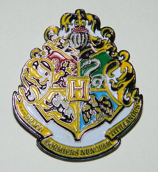 Harry Potter School Logo - Harry Potter Hogwarts School Crest Logo Large Enamel Metal Pin NEW ...