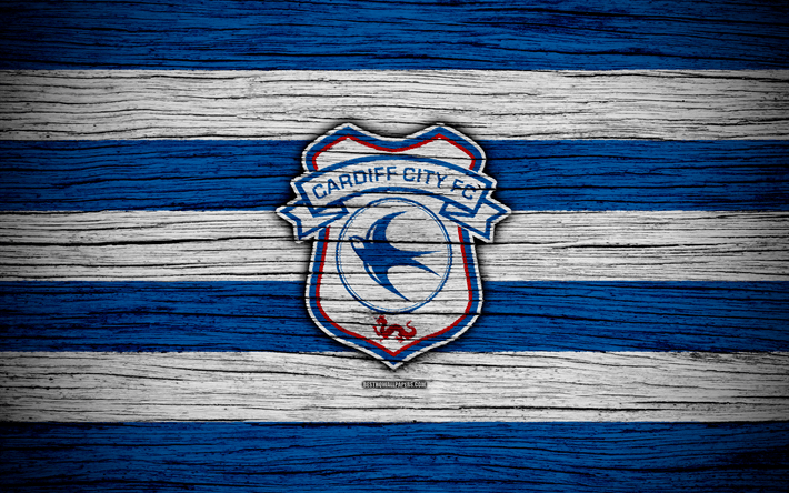 Cardiff City Logo - Download wallpapers Cardiff City FC, 4k, EFL Championship, soccer ...