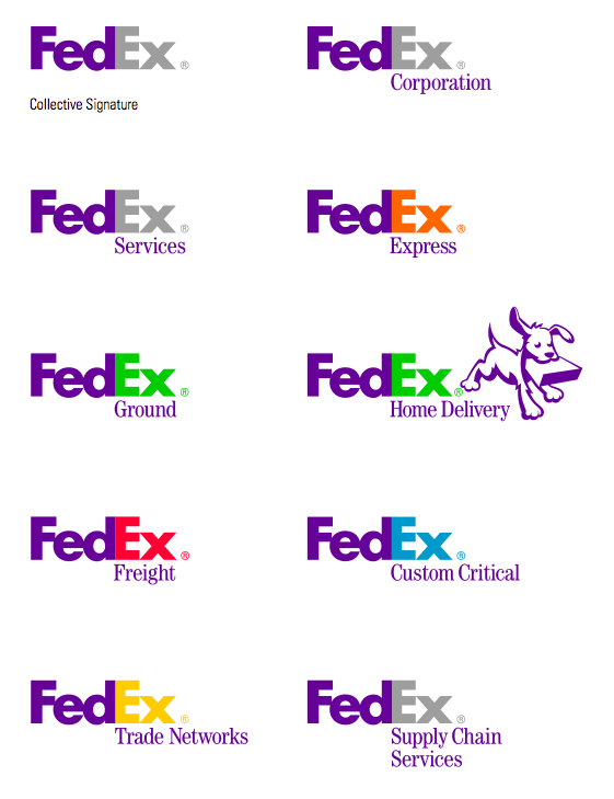 Old FedEx Logo - website design Logo Colors for Different Uses