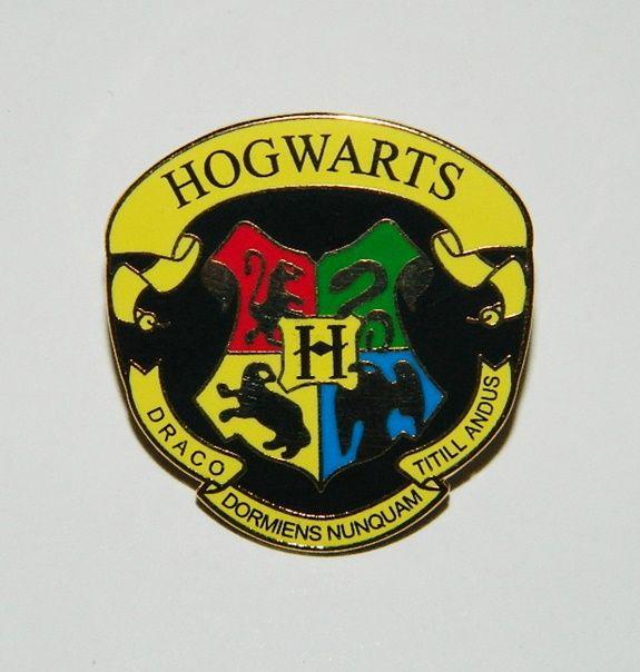 Harry Potter School Logo - Harry Potter Hogwarts School Logo British Metal Enamel Pin ...
