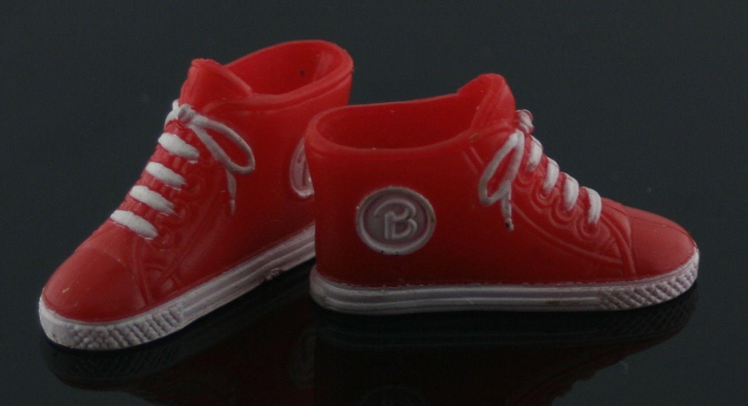 Red and White B Logo - Barbie Size Shoes -- Red & White B-Logo Sneakers Retro | Products ...