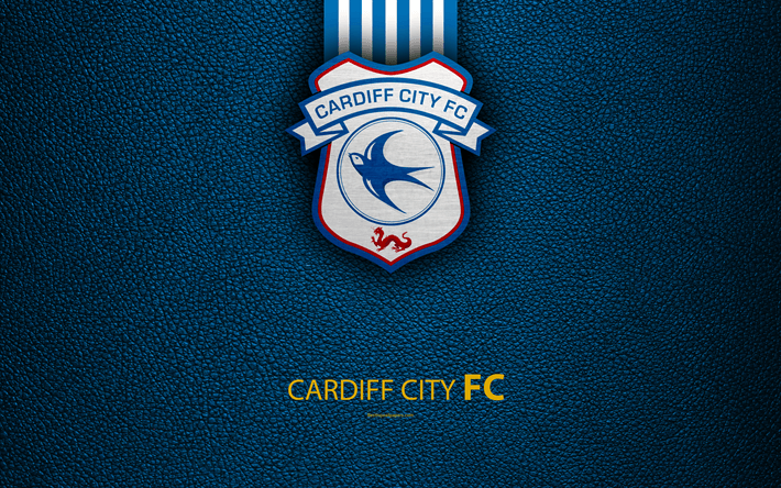 Cardiff City Logo - Download wallpapers Cardiff City FC, 4K, English football club, logo ...