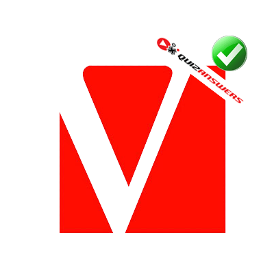 White with Red V Logo - Red v Logos