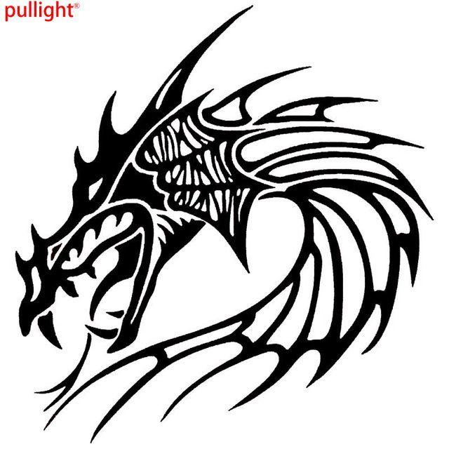 Cool Chinese Dragon Logo - 20.3*21CM Cool Chinese Dragon Head Car Door Stickers Stylish Car