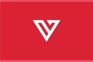 Red V Logo - V logo Photo, Graphics, Fonts, Themes, Templates Creative Market