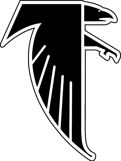 Black F Logo - Atlanta Falcons Primary Logo (1990) black falcon, outlined