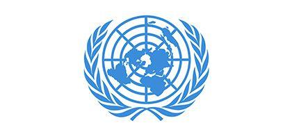 White and Blue World Logo - United nations 3 letter Logos