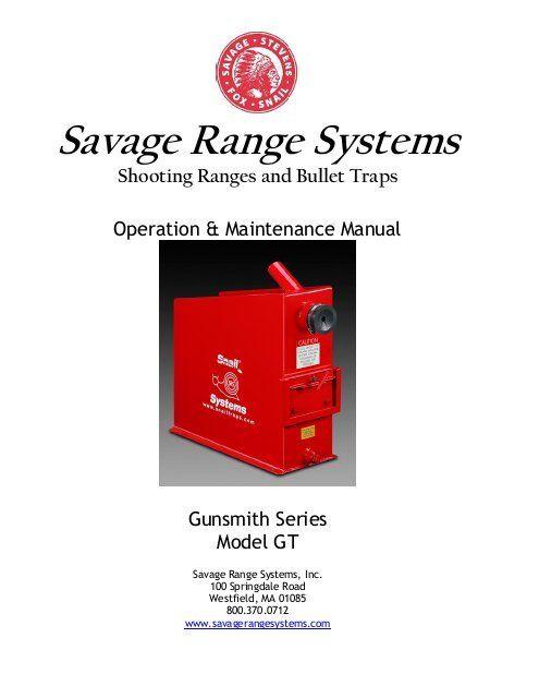 Savage Range Systems Logo - Gunsmith Series - GT Bullet Trap - Savage Range Systems