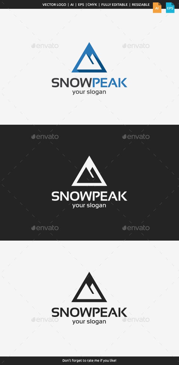 Snow Peak Logo - Snow Peak Logo by pixelium | GraphicRiver