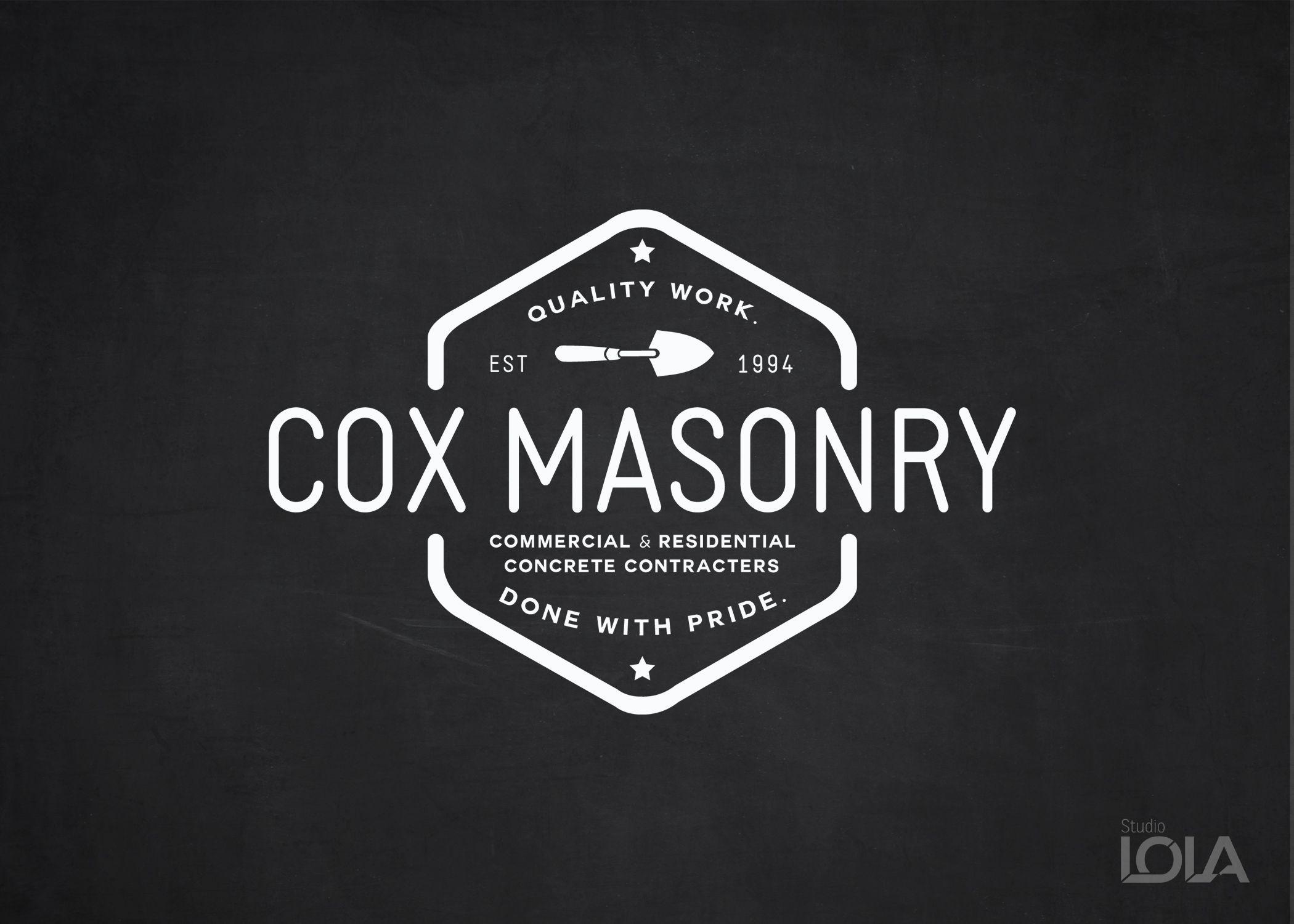 Masonry Logo - Cox Masonry logo design. Notable Logos. Logo design