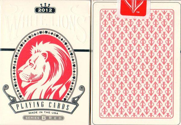 Red and White Lion Logo - Buy magic tricks: Red White Lions Series B Playing Cards