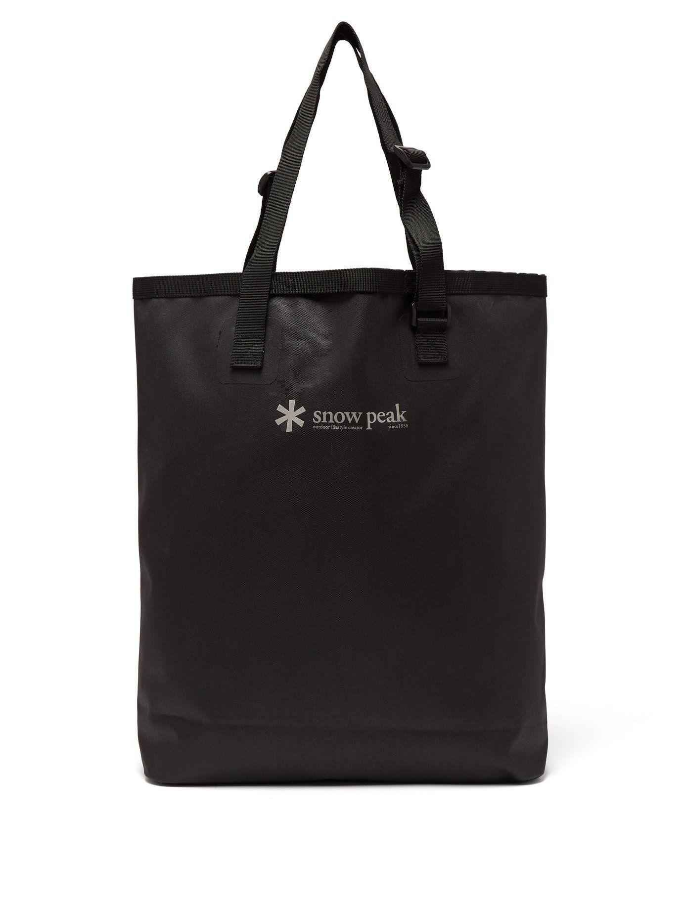 Snow Peak Logo - Snowpeak Logo-Print Tote Bag In Black | ModeSens