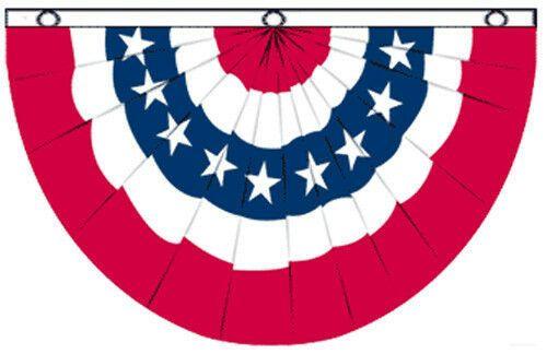 USA Banner Red White Blue Logo - 3x5Ft AMERICAN USA BUNTING FLAG PLEATED FAN PARADE BANNER FLAG RED ...