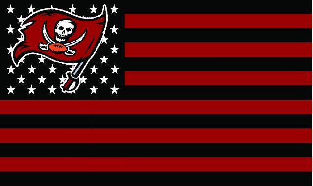 Tampa Bay Buccaneers Logo - Tampa Bay Buccaneers logo with US stars and stripes Flag 3FTx5FT ...