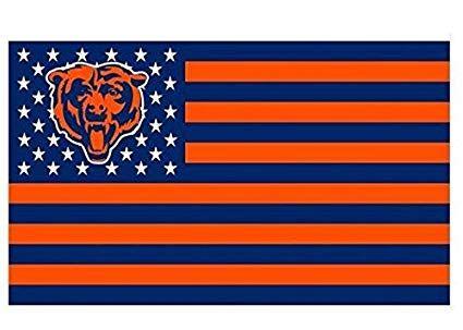 USA Banner Red White Blue Logo - Amazon.com : NFL Chicago Bears Stars and Stripes Flag Banner