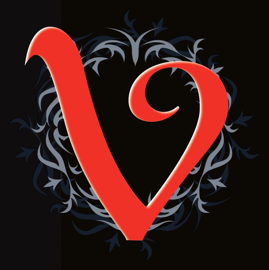 Red V Logo - V.logo.black