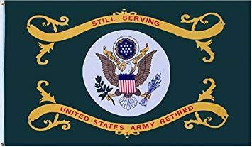 USA Banner Red White Blue Logo - Amazon.com : US Army Retired 3x5 Flag NEW 3 x 5 Military Banner