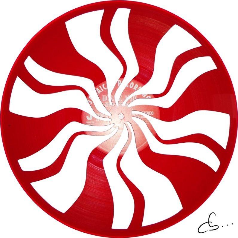 The White Stripes Logo - The White Stripes logo carved from a vinyl record