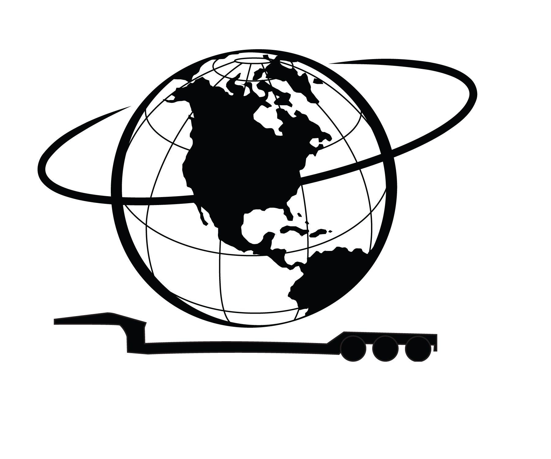 Black World Globe Logo - Globe