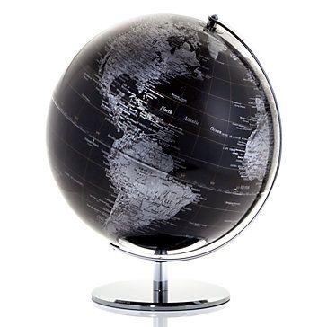 Black World Globe Logo - World Globe in Black | Globe of the World | Z Gallerie
