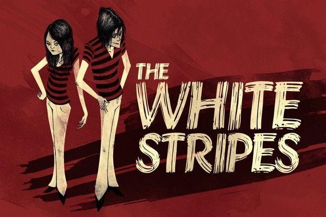 The White Stripes Logo - The White Stripes music band Red Drawing KA375 living room home wall ...