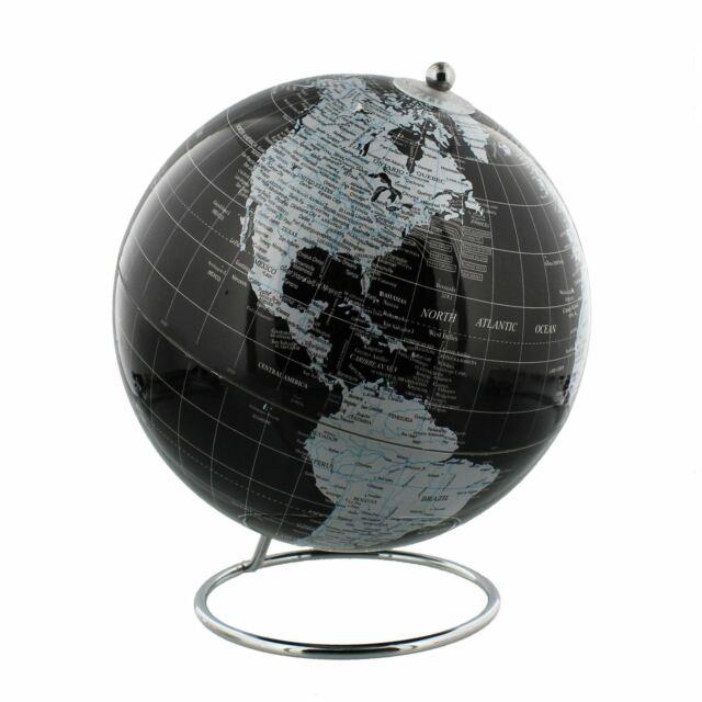 Black World Globe Logo - Harvey Makin Collection Rotating Black World Globe With Metal Base ...