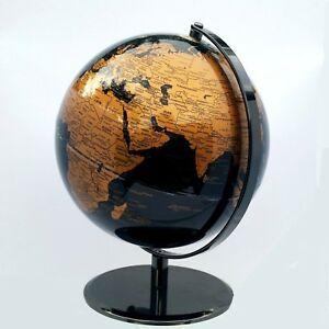 Black World Globe Logo - STUNNING HIGH QUALITY Black & Copper Gold World Globe Chrome Home