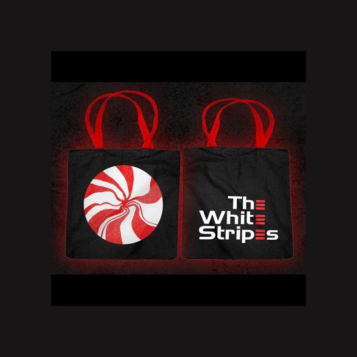 The White Stripes Logo - THE WHITE STRIPES - Peppermint Logo Tote Bag