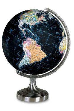 Black World Globe Logo - Black World Globe - Lighted Globe with black ocean