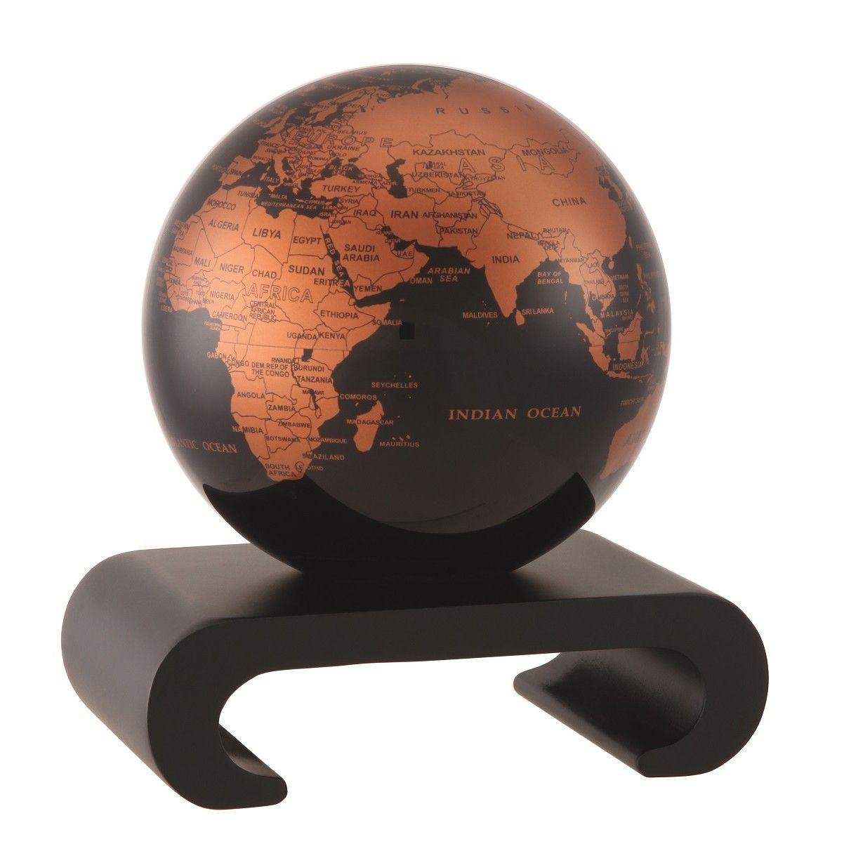 Black World Globe Logo - MOVA Rotating World Globe Copper and Black 4.5 Inch. Free Shipping